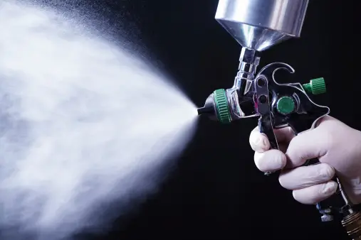 Industrial spray painting